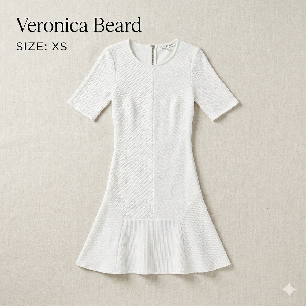 Veronica Beard Minimalist Ribbed Mini Dress Womens XS